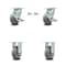 Service Caster 5 Inch Thermoplastic Rubber Caster Set with 2 Brakes/Swivel Lock 2 Rigid SCC SCC-30CS520-TPRBD-TLB-BSL-2-R-2 - alternate 1
